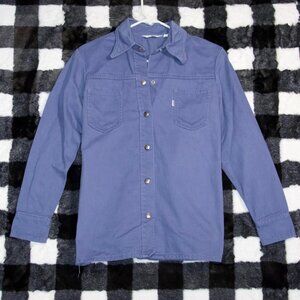 Levi’s Orange Tab Women’s Snap Front Shirt Jacket Blue 70s/80s Vintage Medium